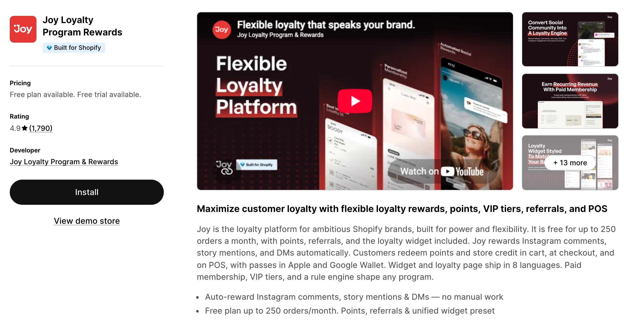 Joy Loyalty Program Rewards by Avada